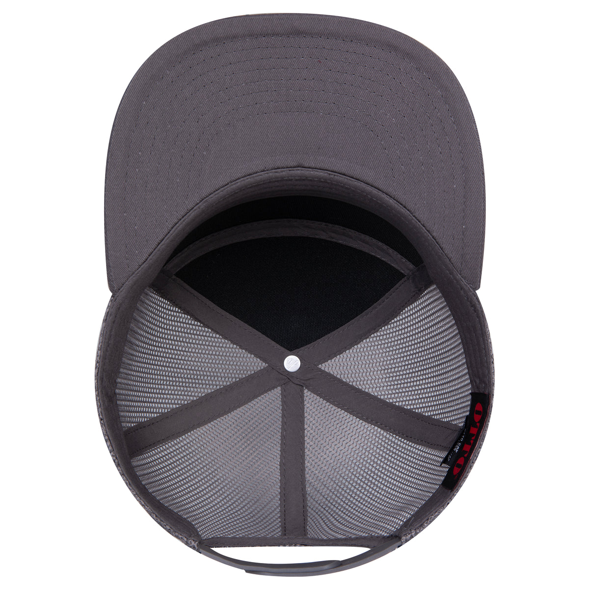 OTTO 172-1298 seven panel trucker in Charcoal Gray