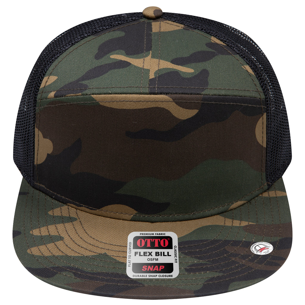 OTTO 172-1298 seven panel trucker in Green Camo