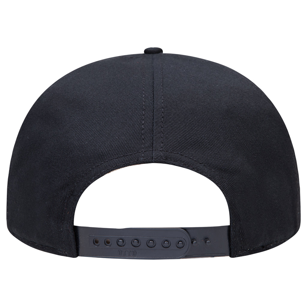 OTTO 177-1331 seven panel flat bill in Black