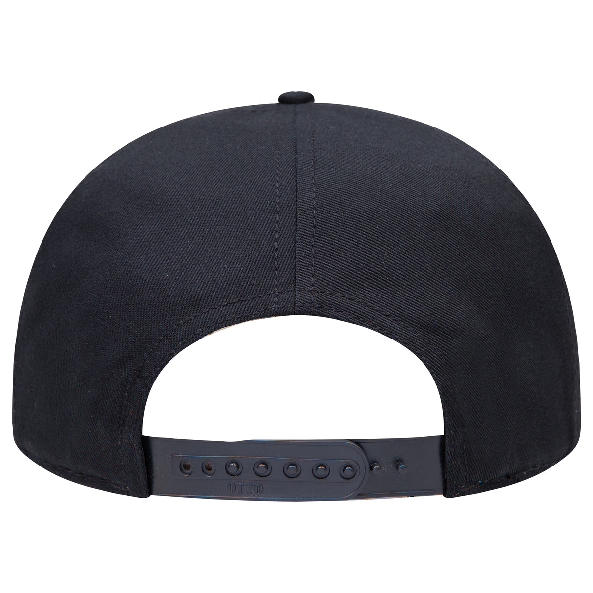 OTTO 177-1331 seven panel flat bill in Black