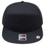 OTTO 177-1331 seven panel flat bill in Black