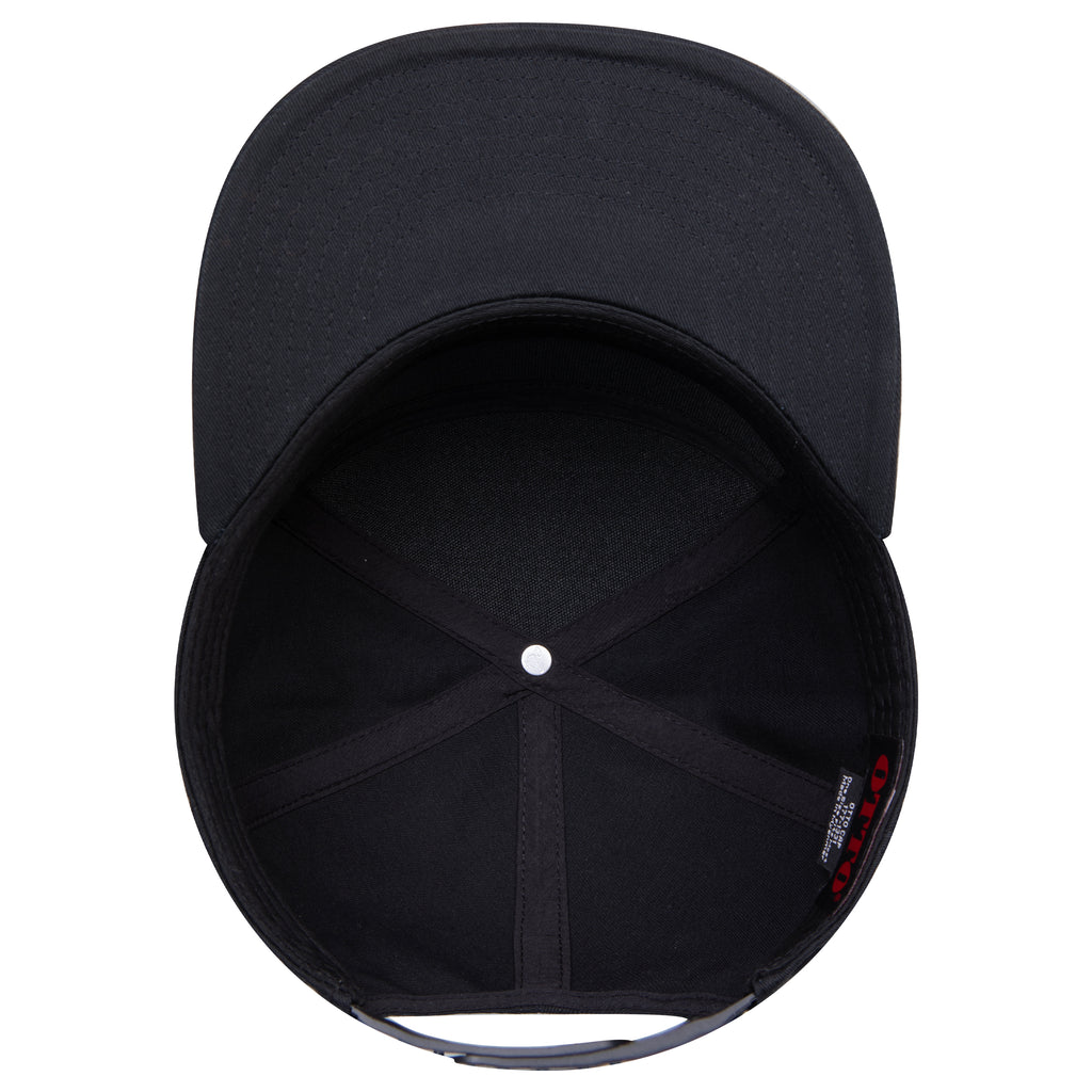 OTTO 177-1331 seven panel flat bill in Black