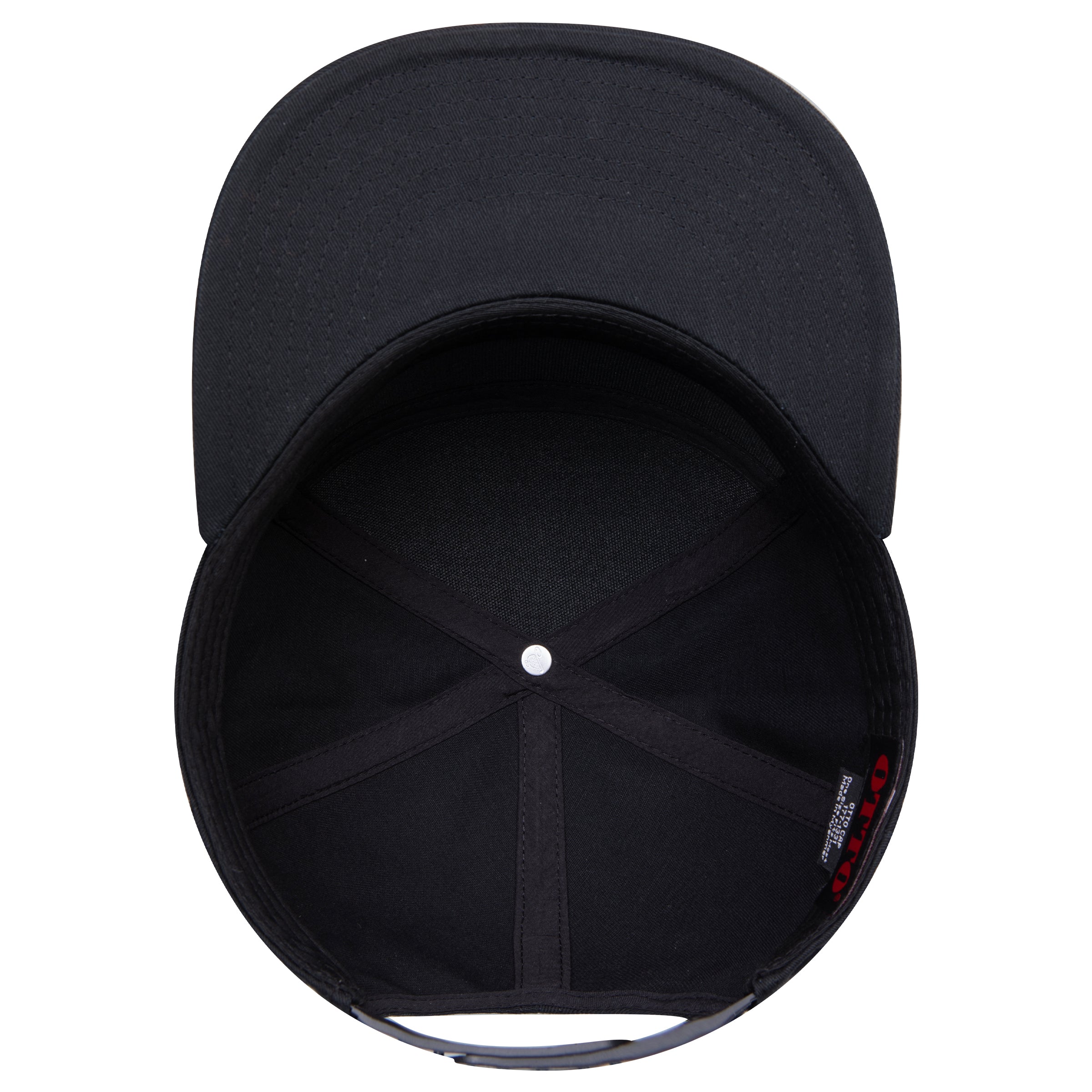 OTTO 177-1331 seven panel flat bill in Black