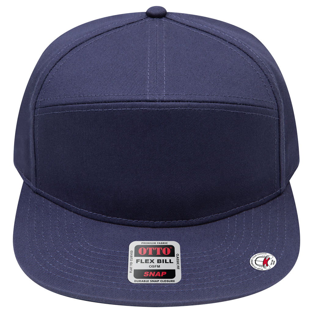 OTTO 177-1331 seven panel flat bill in Navy