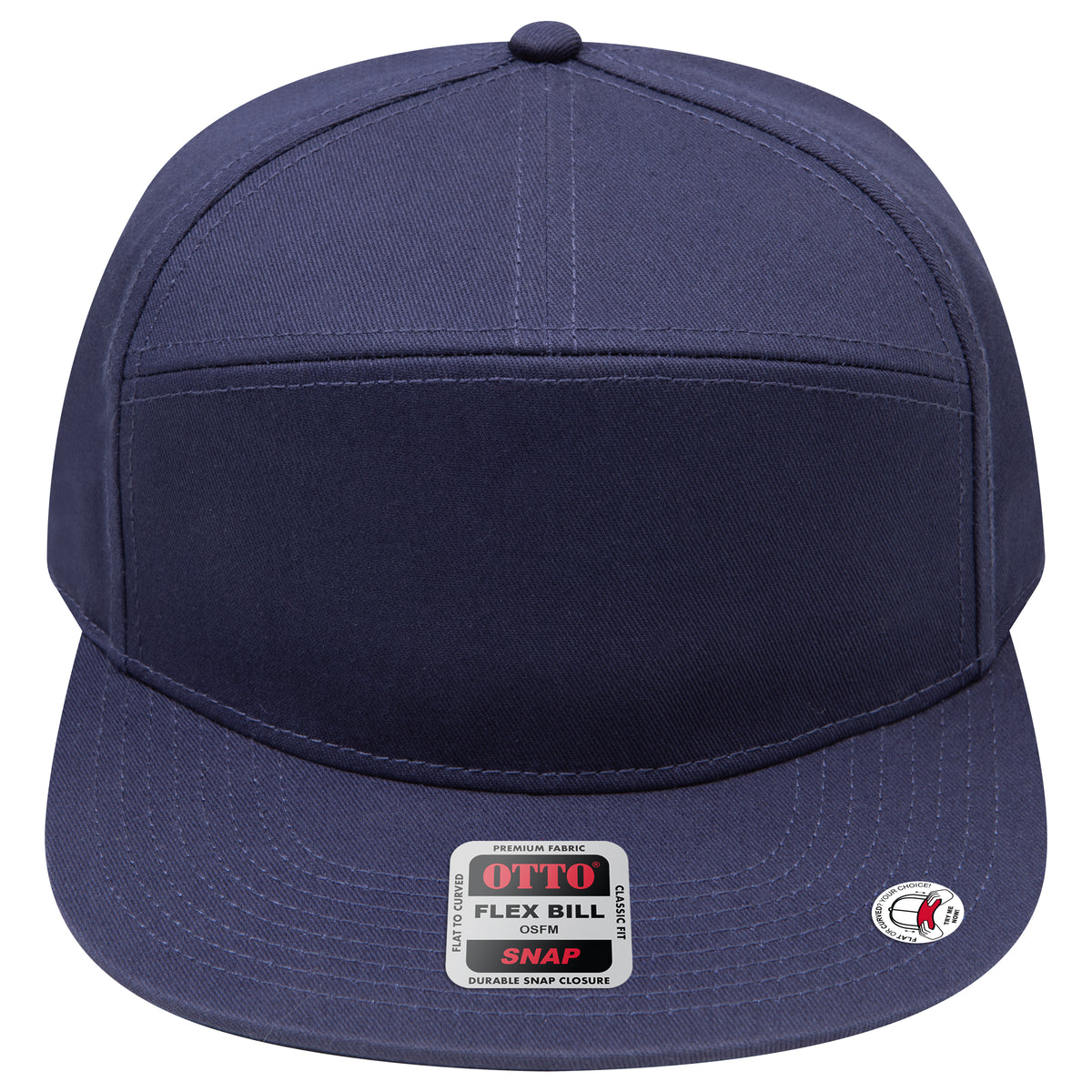 OTTO 177-1331 seven panel flat bill in Navy
