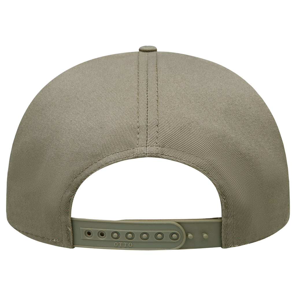 OTTO 177-1331 seven panel flat bill in Olive Green
