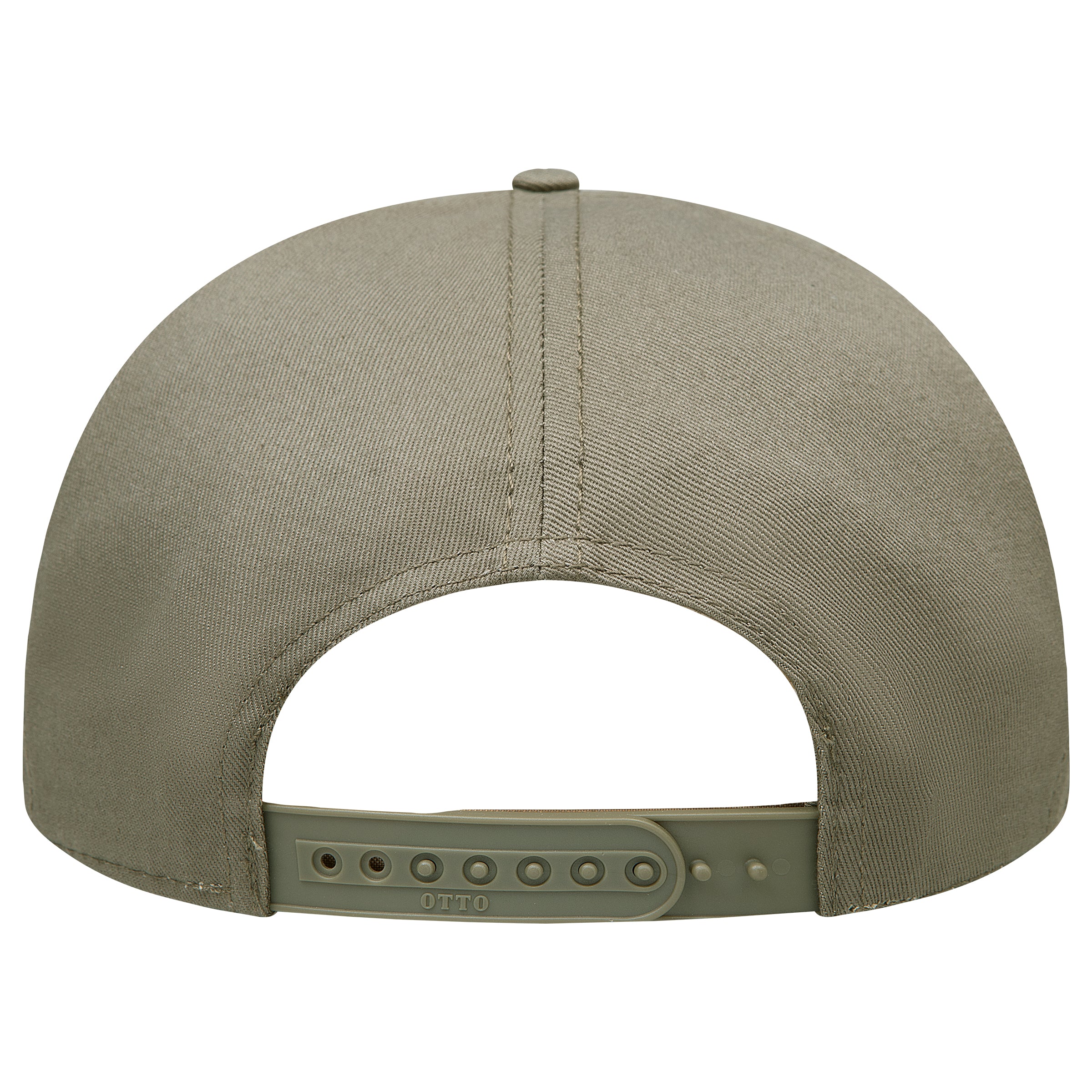 OTTO 177-1331 seven panel flat bill in Olive Green