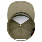 OTTO 177-1331 seven panel flat bill in Olive Green