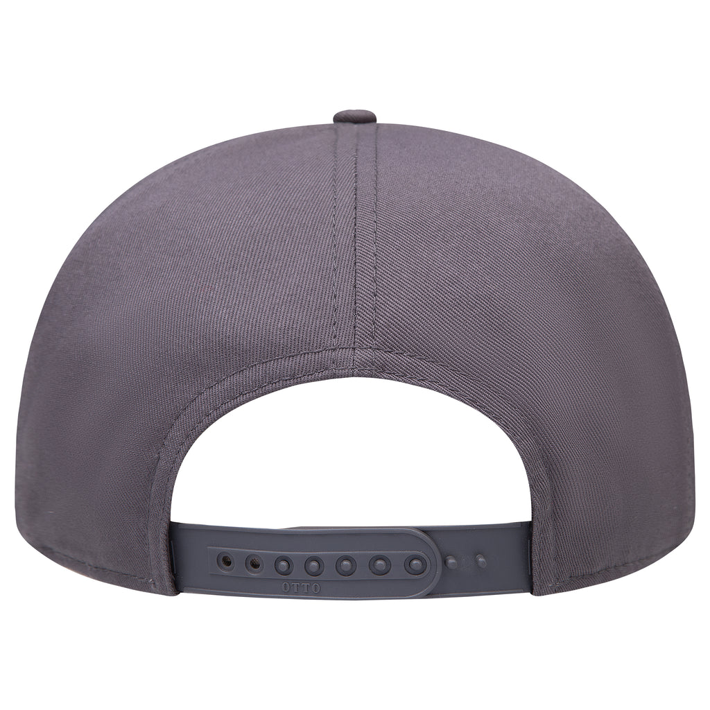 OTTO 177-1331 seven panel flat bill in Charcoal Gray