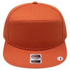OTTO 177-1331 seven panel flat bill in Texas Orange