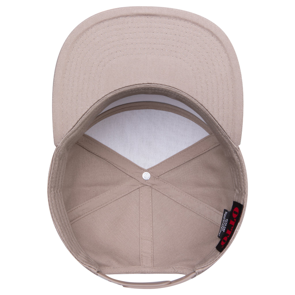 OTTO 177-1331 seven panel flat bill in Dark Khaki