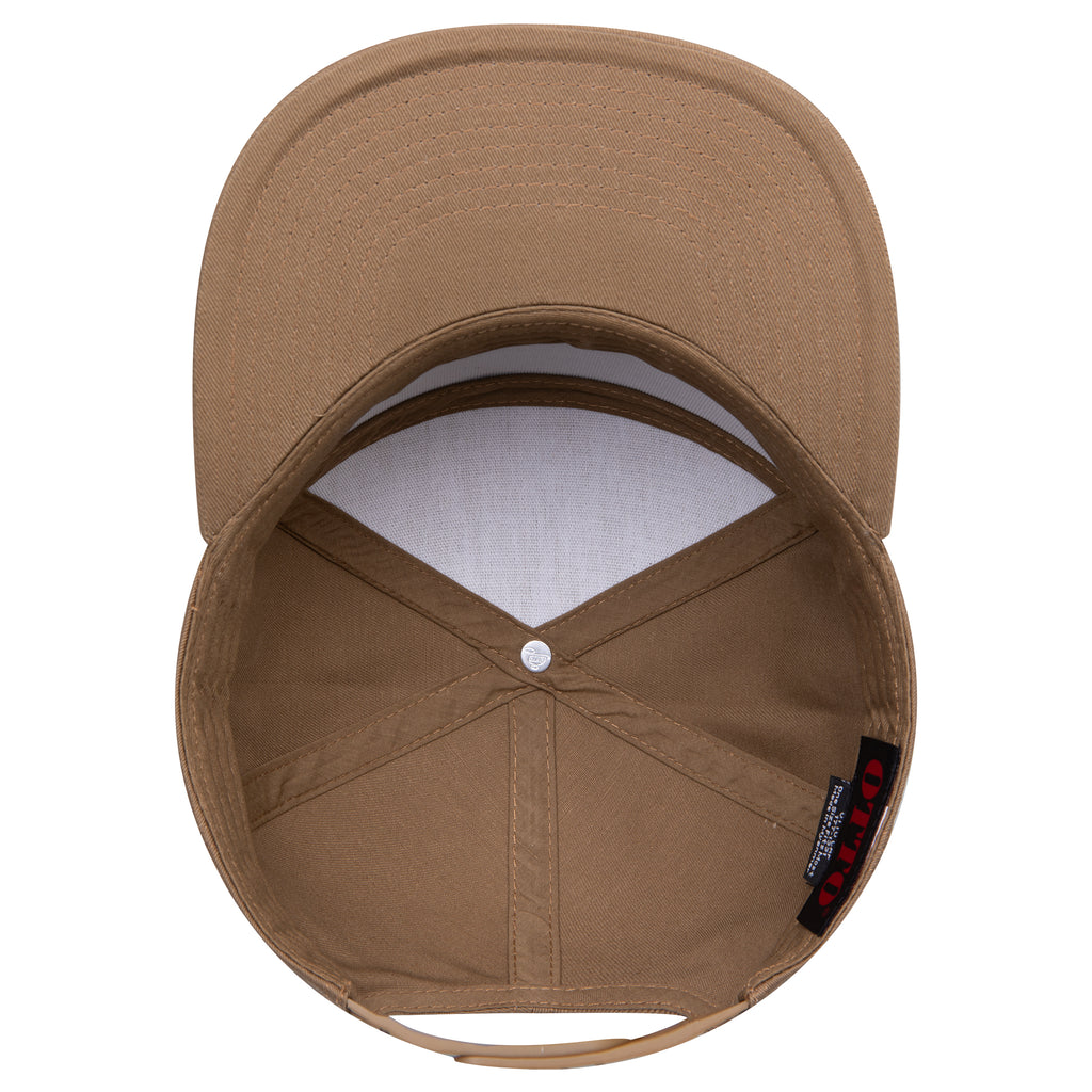 OTTO 177-1331 seven panel flat bill in Coyote Brown