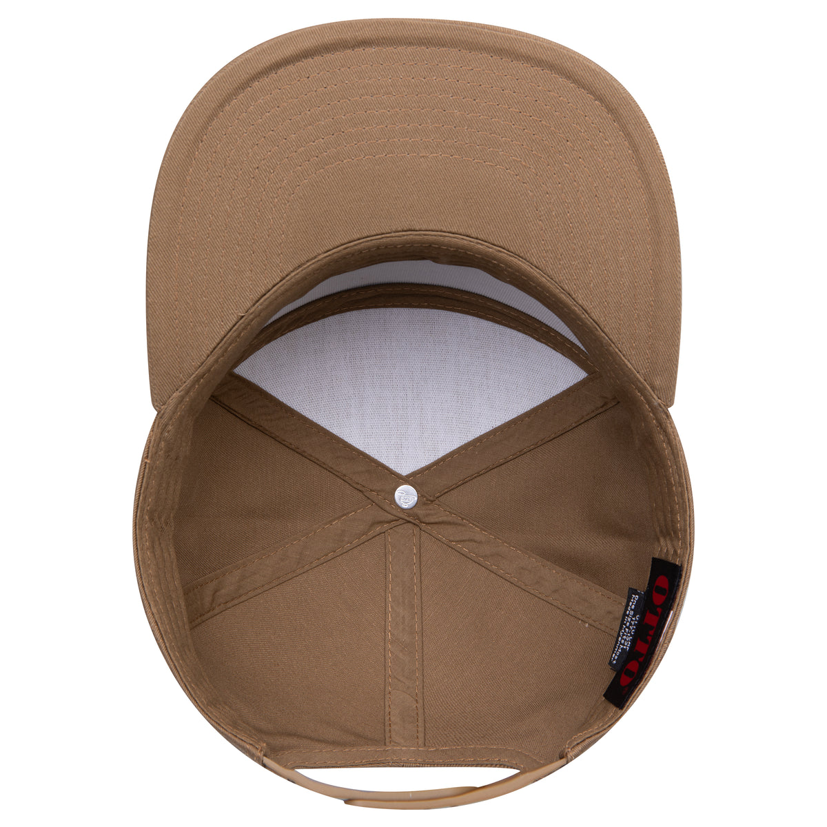 OTTO 177-1331 seven panel flat bill in Coyote Brown