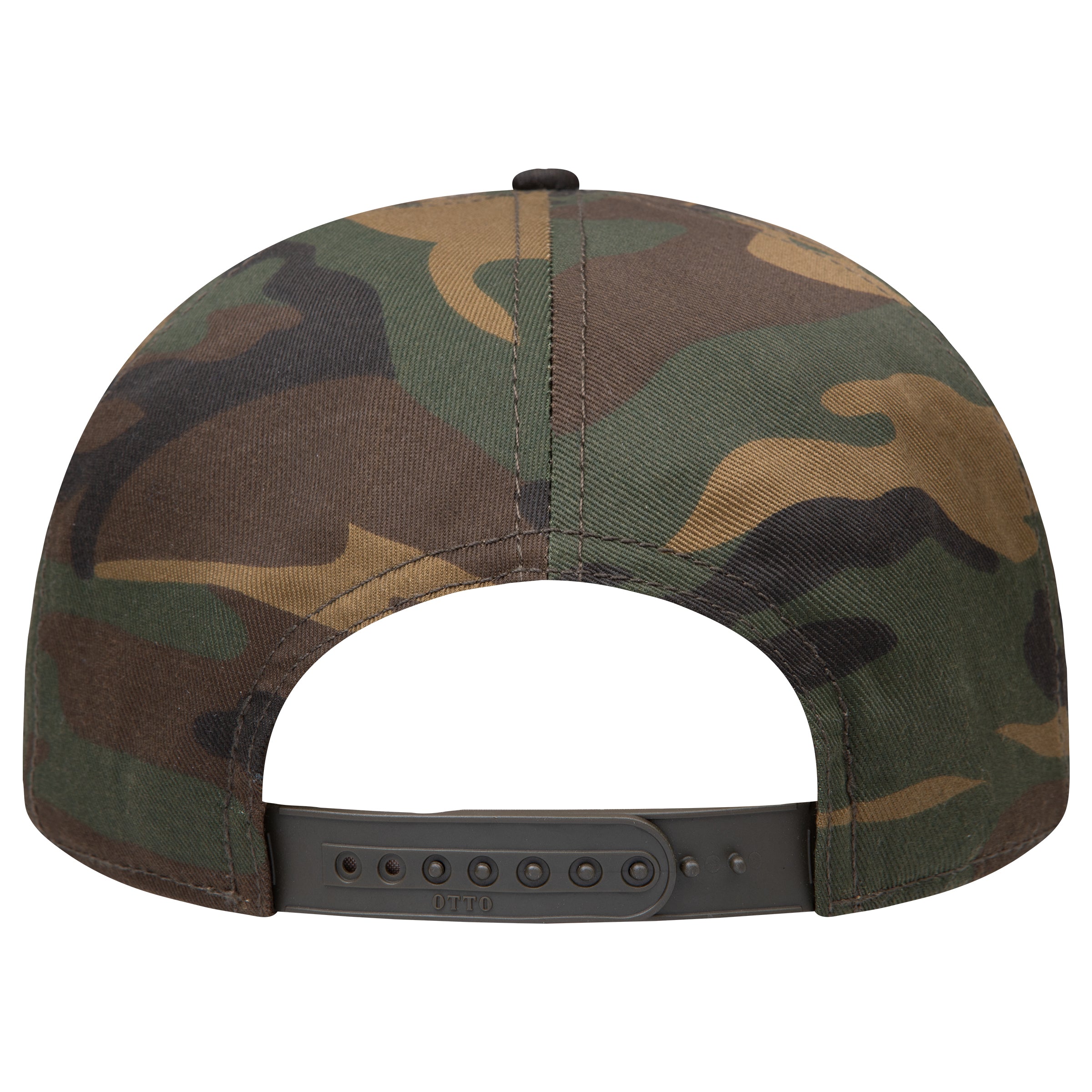 OTTO 177-1331 seven panel flat bill in Green Camo