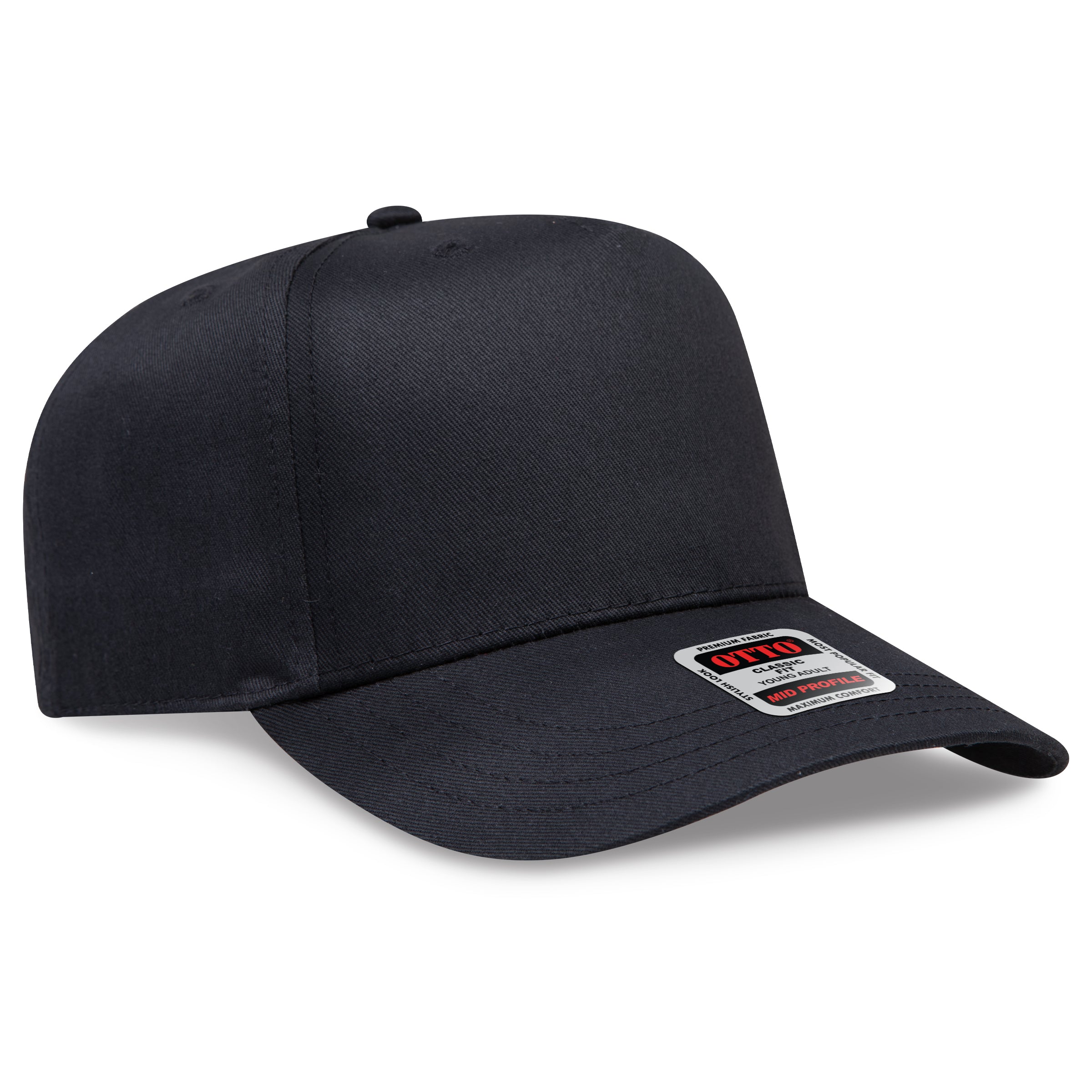 OTTO 5 Panel Mid Profile Baseball Cap 31-069