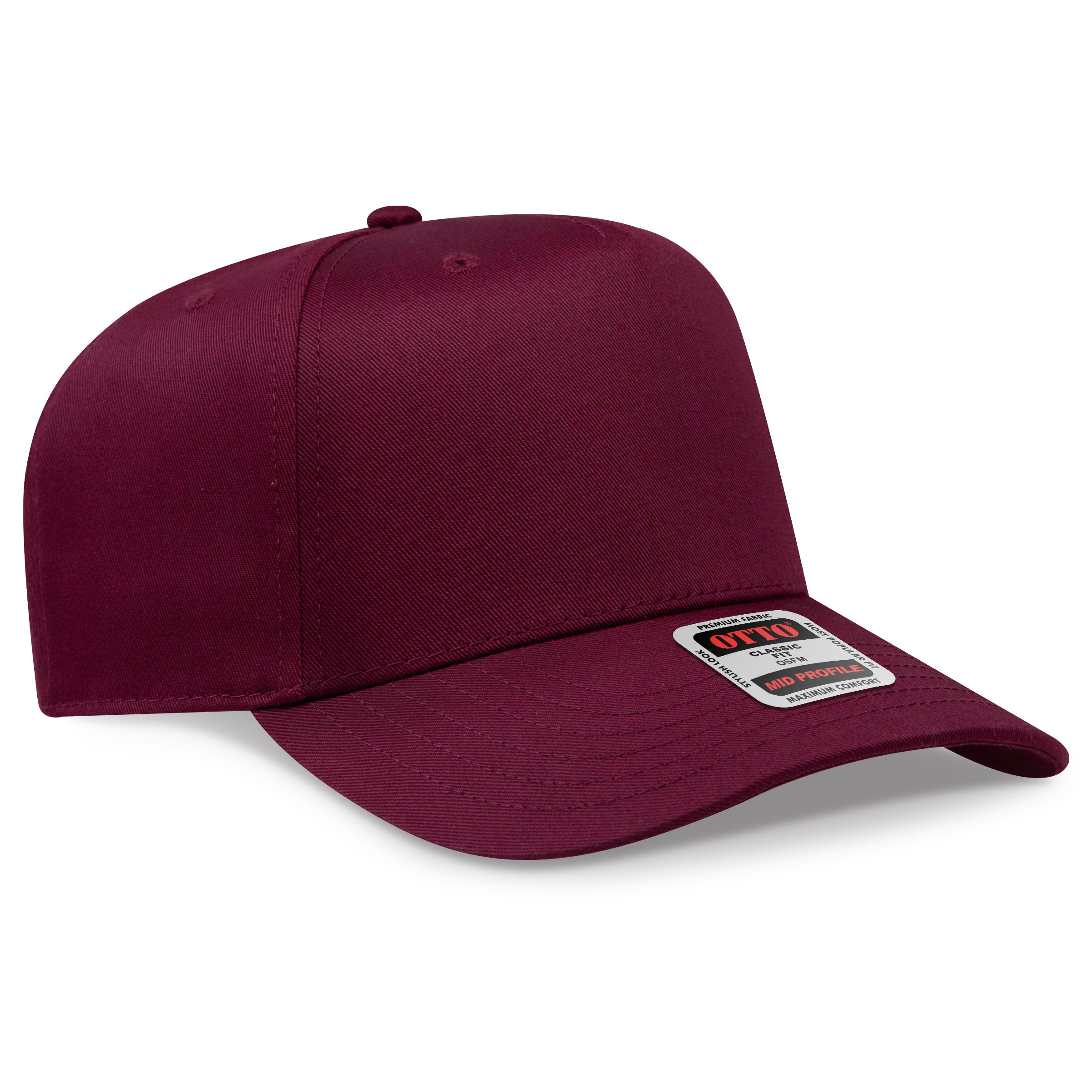 OTTO 5 Panel Mid Profile Baseball Cap 31-069