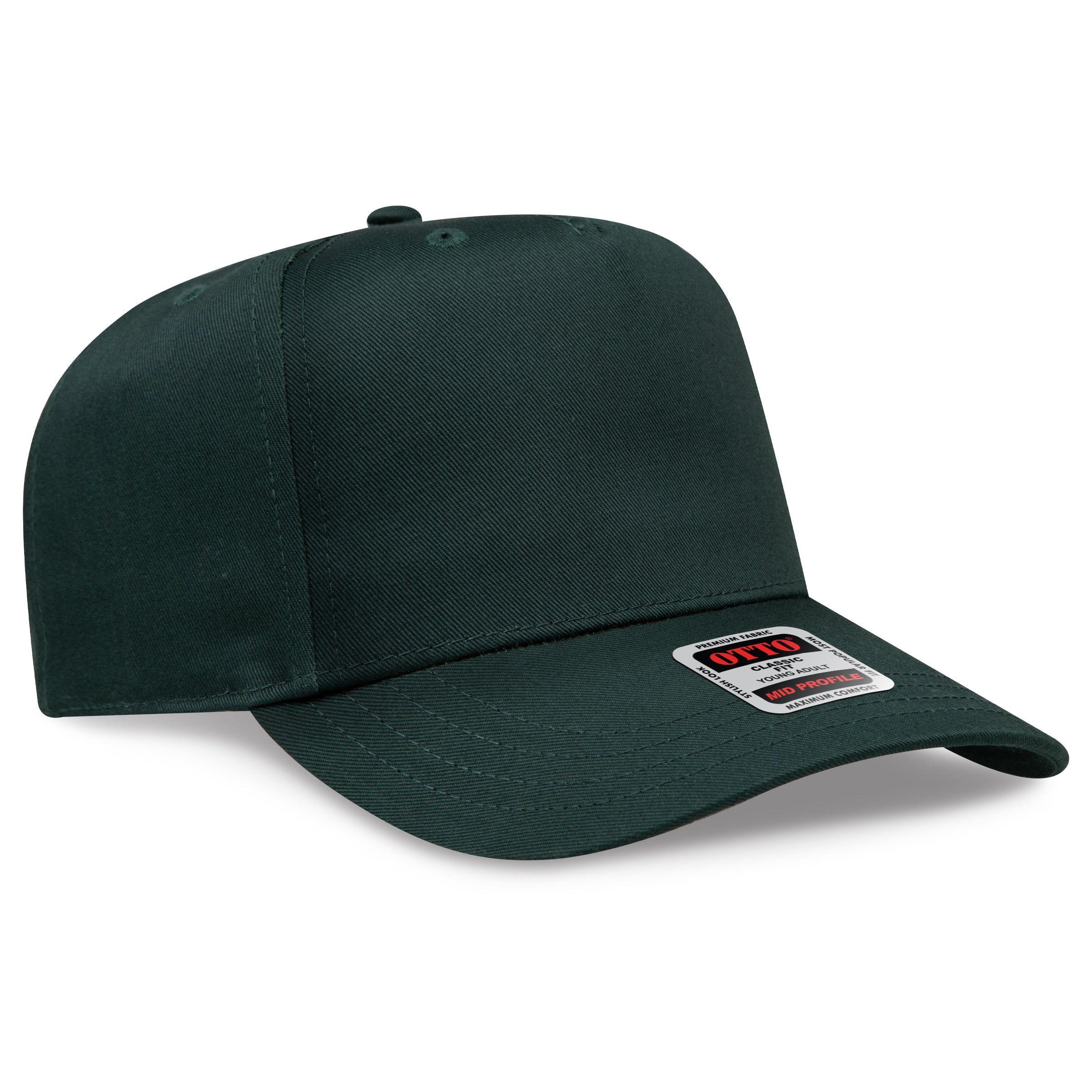 OTTO 5 Panel Mid Profile Baseball Cap 31-069