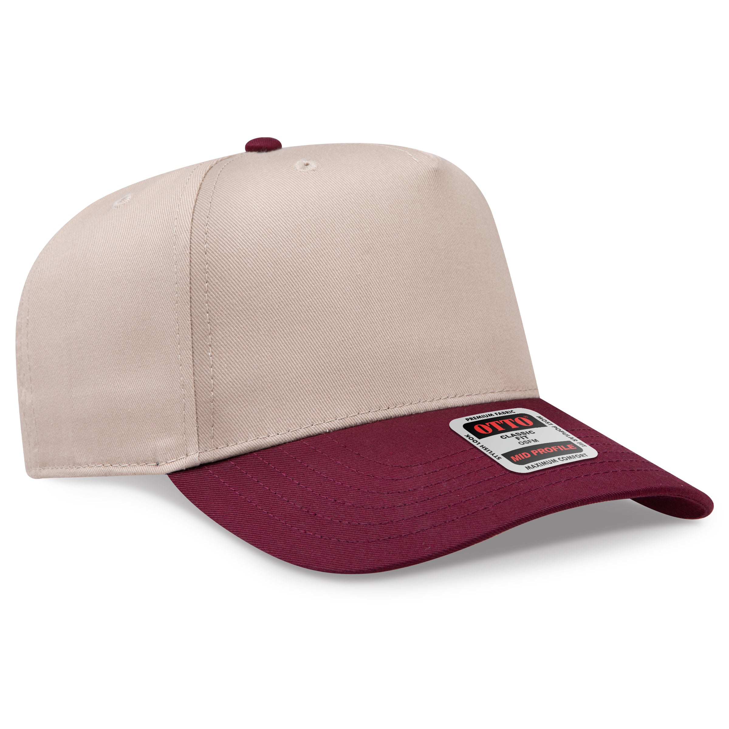 OTTO 5 Panel Mid Profile Baseball Cap 31-069