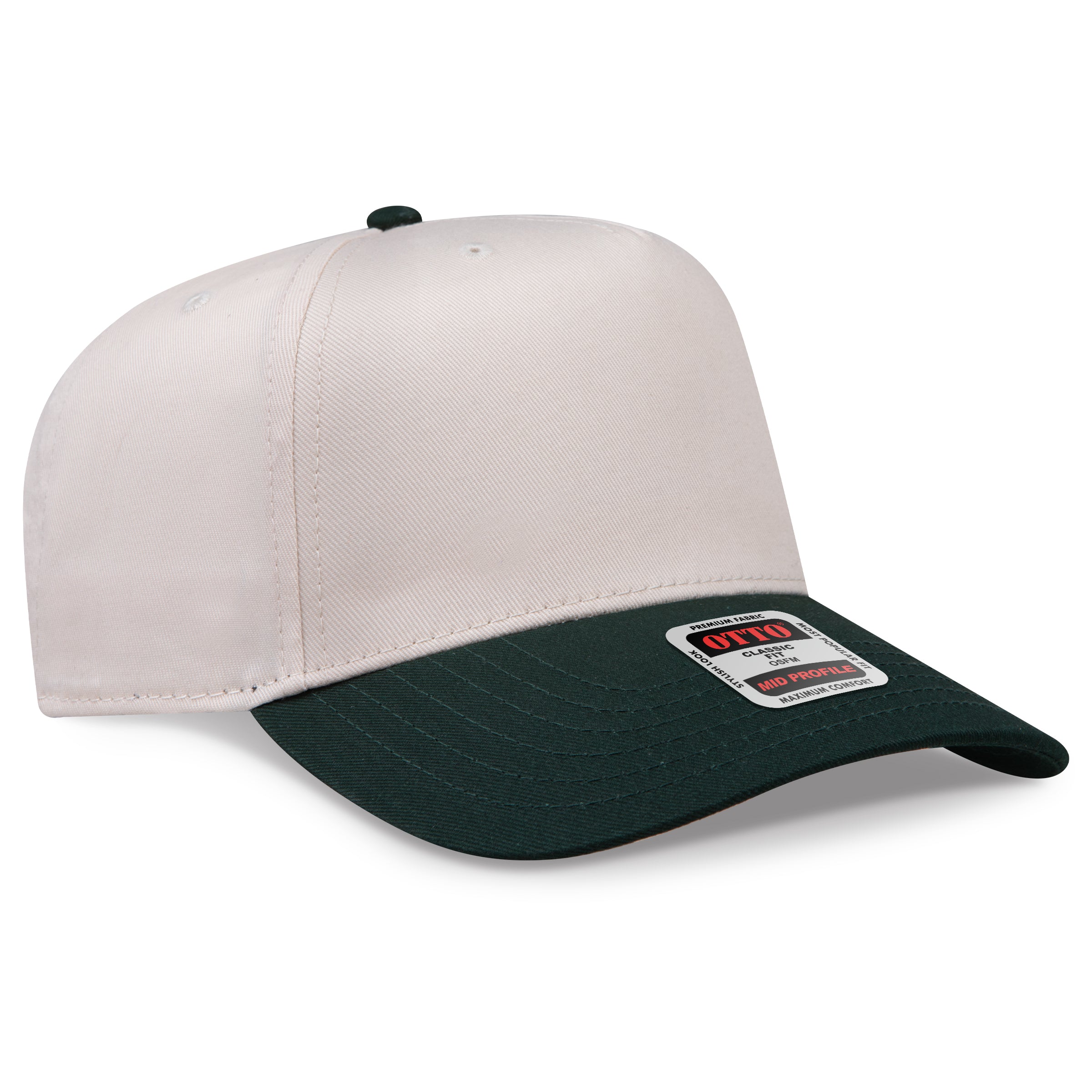 OTTO 5 Panel Mid Profile Baseball Cap 31-069