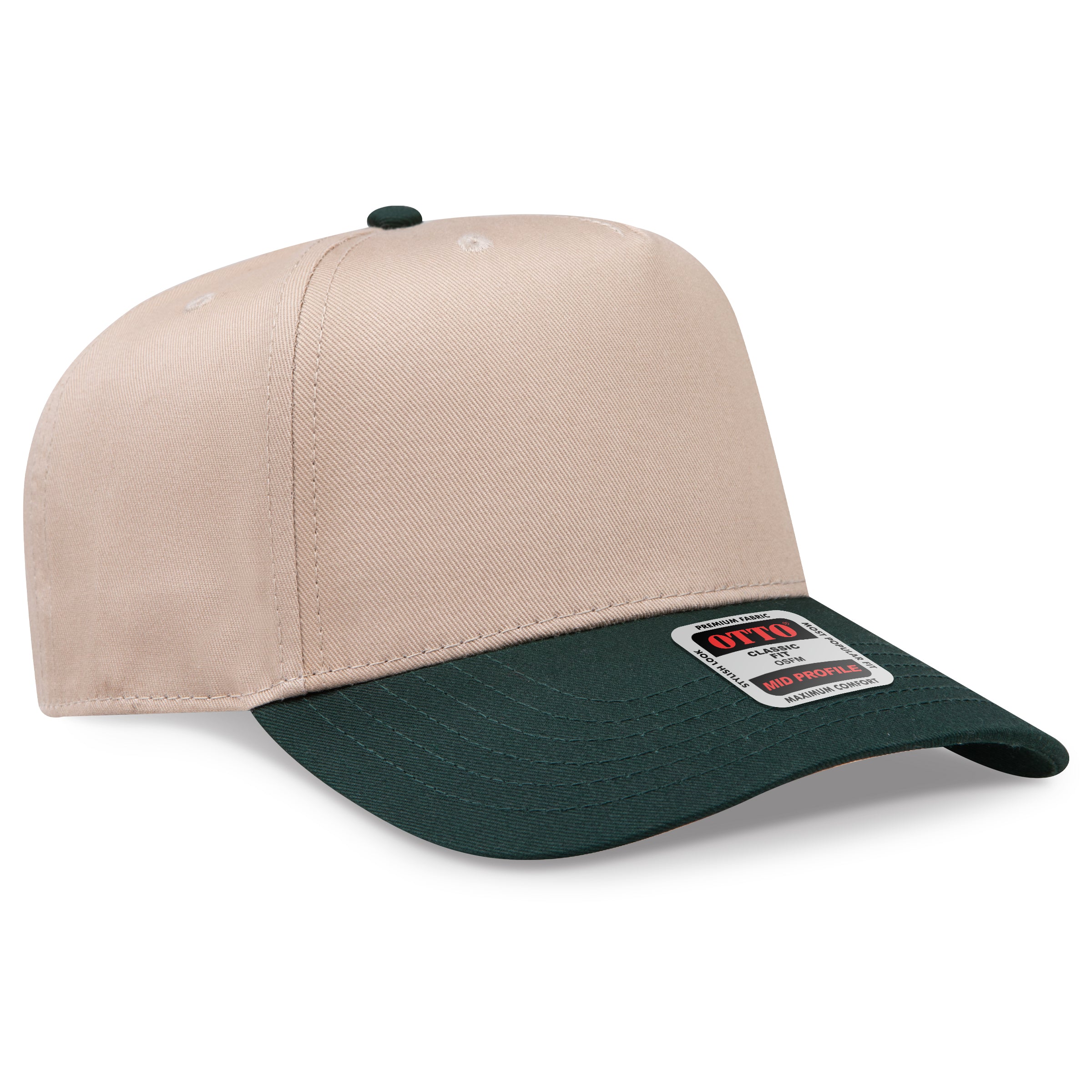 OTTO 5 Panel Mid Profile Baseball Cap 31-069