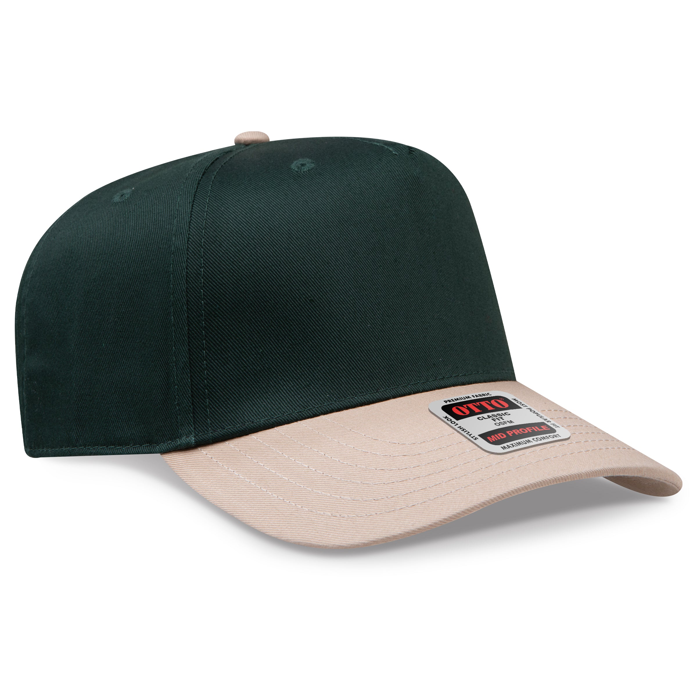 OTTO 5 Panel Mid Profile Baseball Cap 31-069