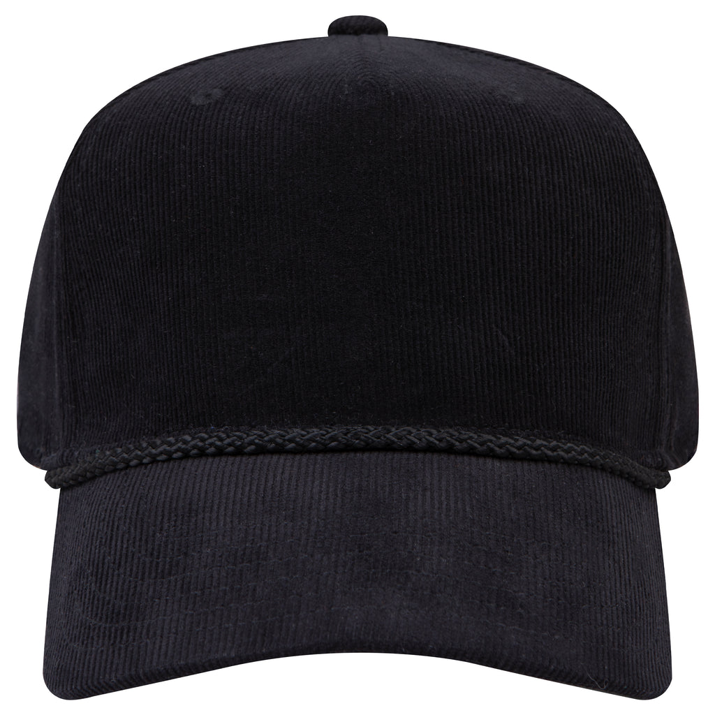 OTTO 31-2 corduroy rope cap in Black Corduroy