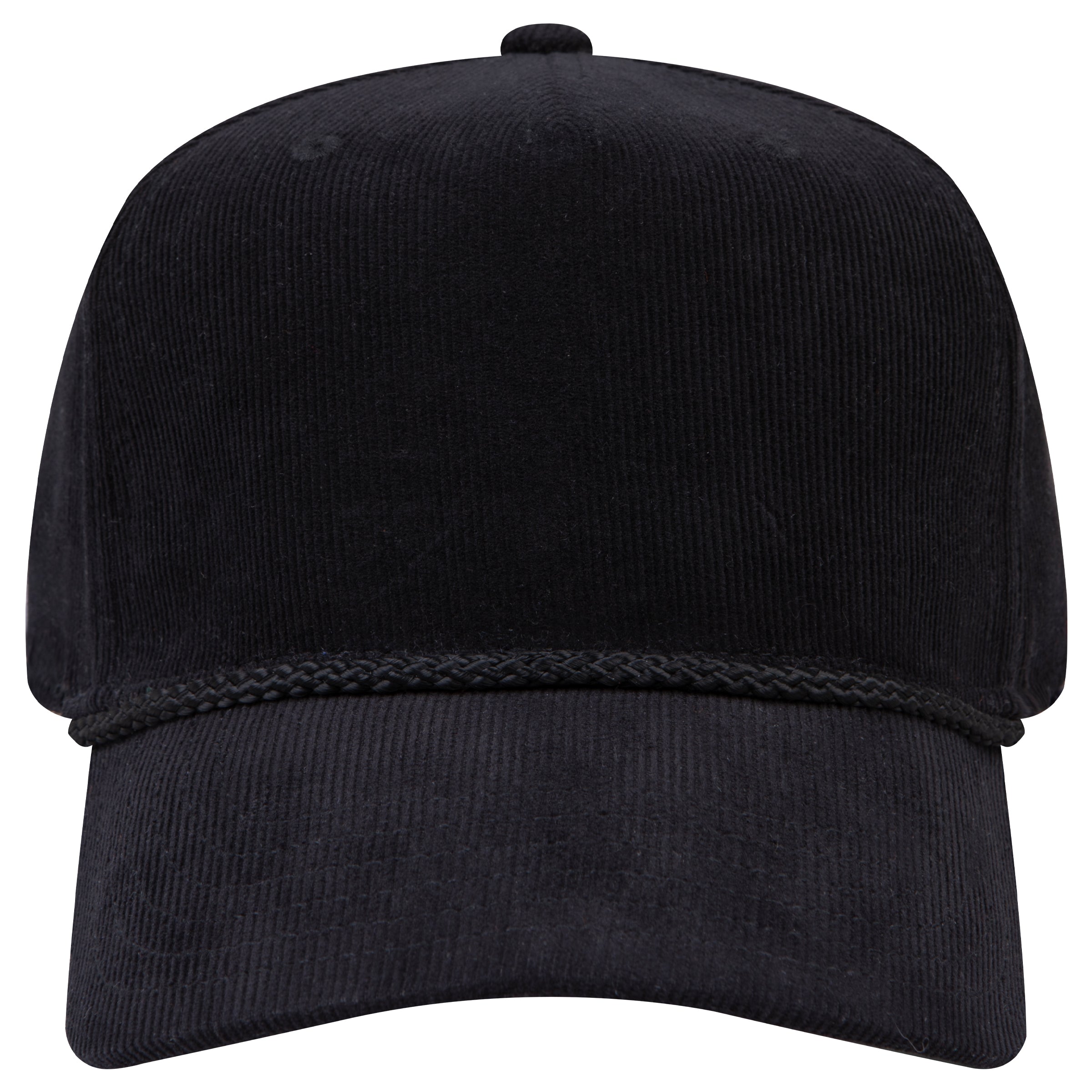 OTTO 31-2 corduroy rope cap in Black Corduroy