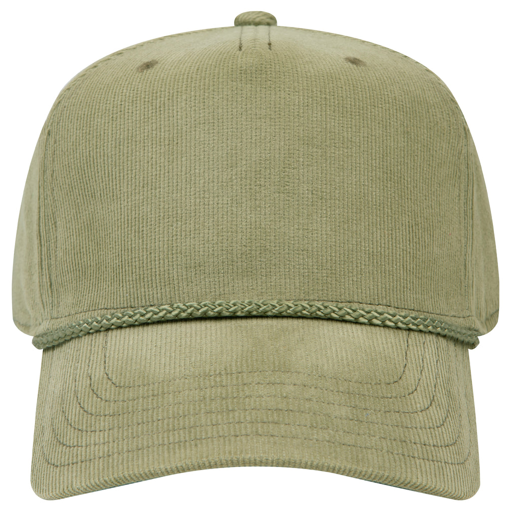 OTTO 31-2 corduroy rope cap in Olive Green Corduroy