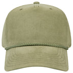 OTTO 31-2 corduroy rope cap in Olive Green Corduroy