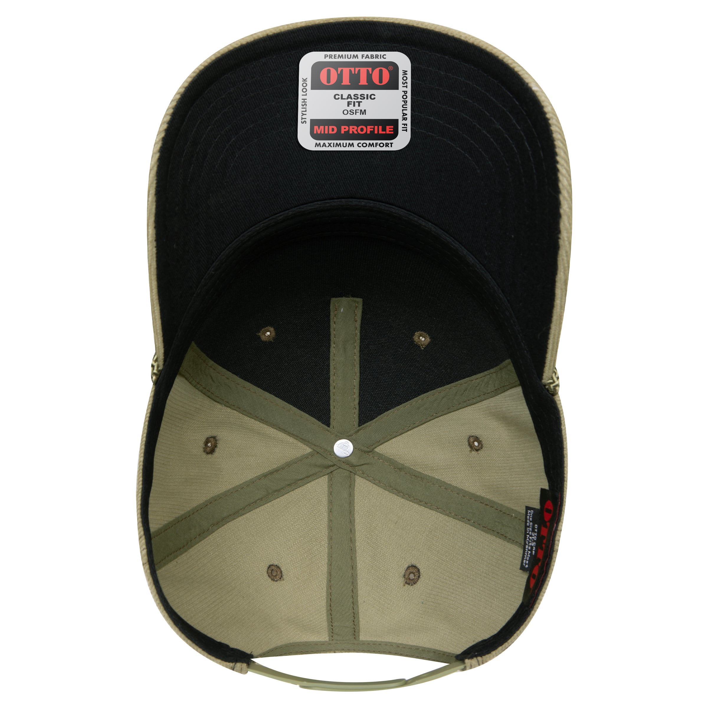 OTTO 31-2 corduroy rope cap in Olive Green Corduroy