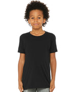 BELLA+CANVAS 3001Y youth black on model, front