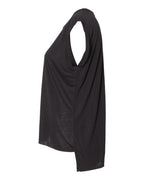 Bella+Canvas 8804 women's flowy muscle tee, rolled cuff detail