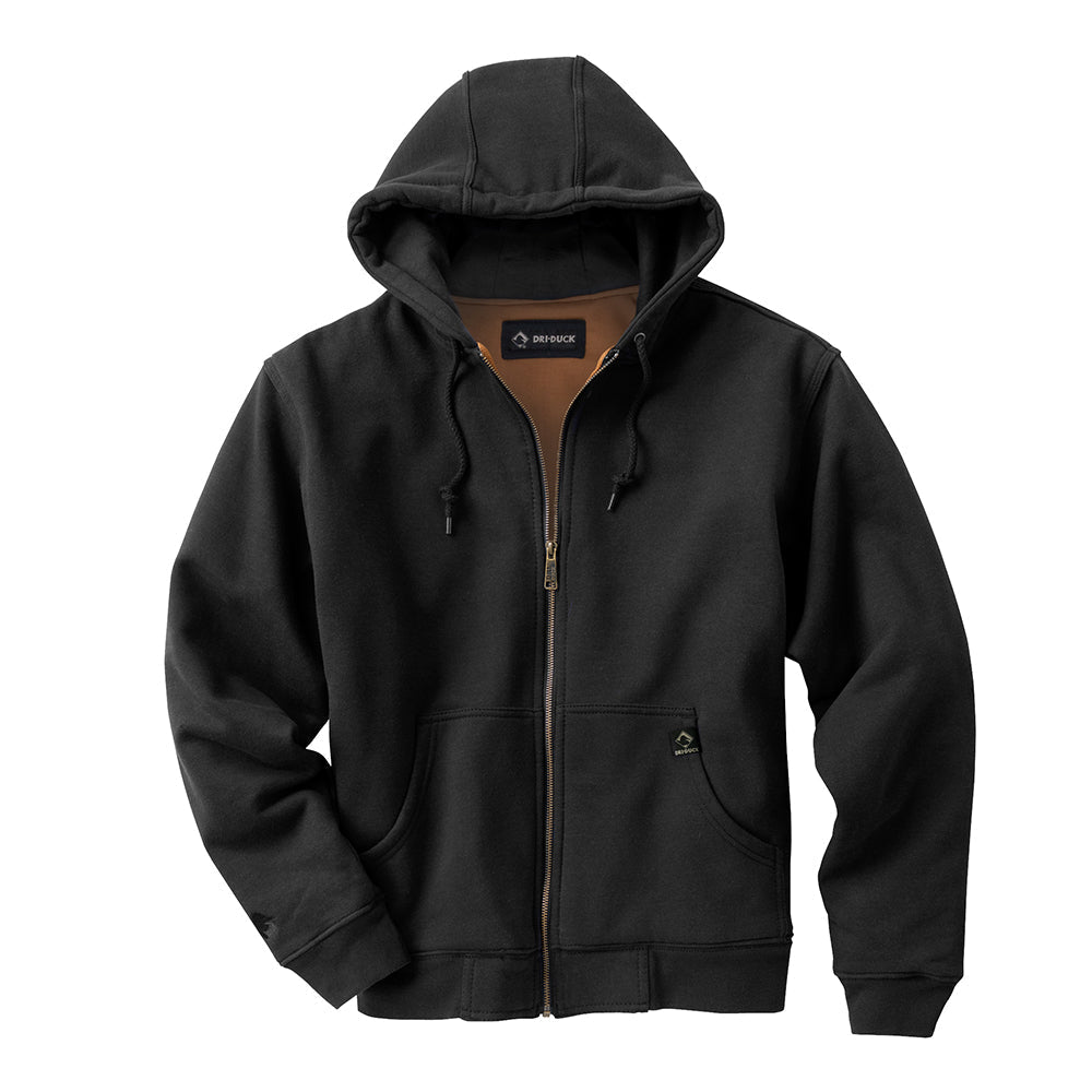 DRI DUCK 7033 Crossfire full-zip hoodie in Black