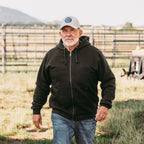 DRI DUCK 7033 Crossfire hoodie in Black, worn