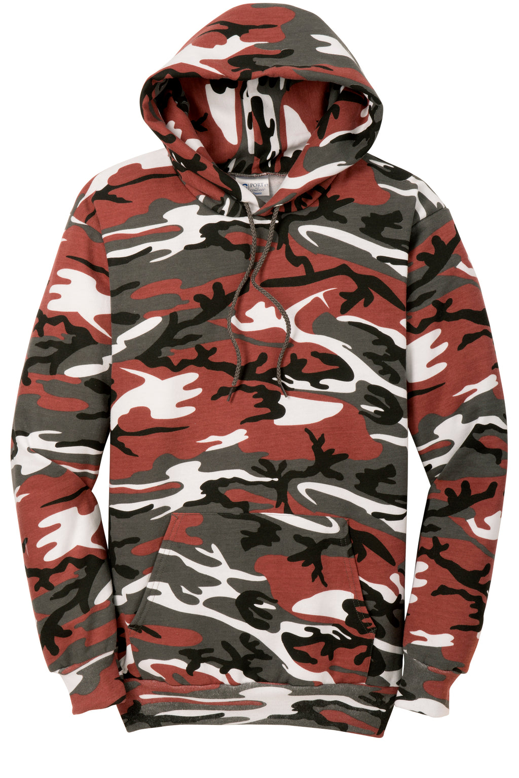 Port & Company Core Fleece Camo Pullover Hoodie PC78HC — Red Camo