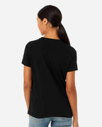 Bella+Canvas 6413 women's relaxed triblend tee on model, back