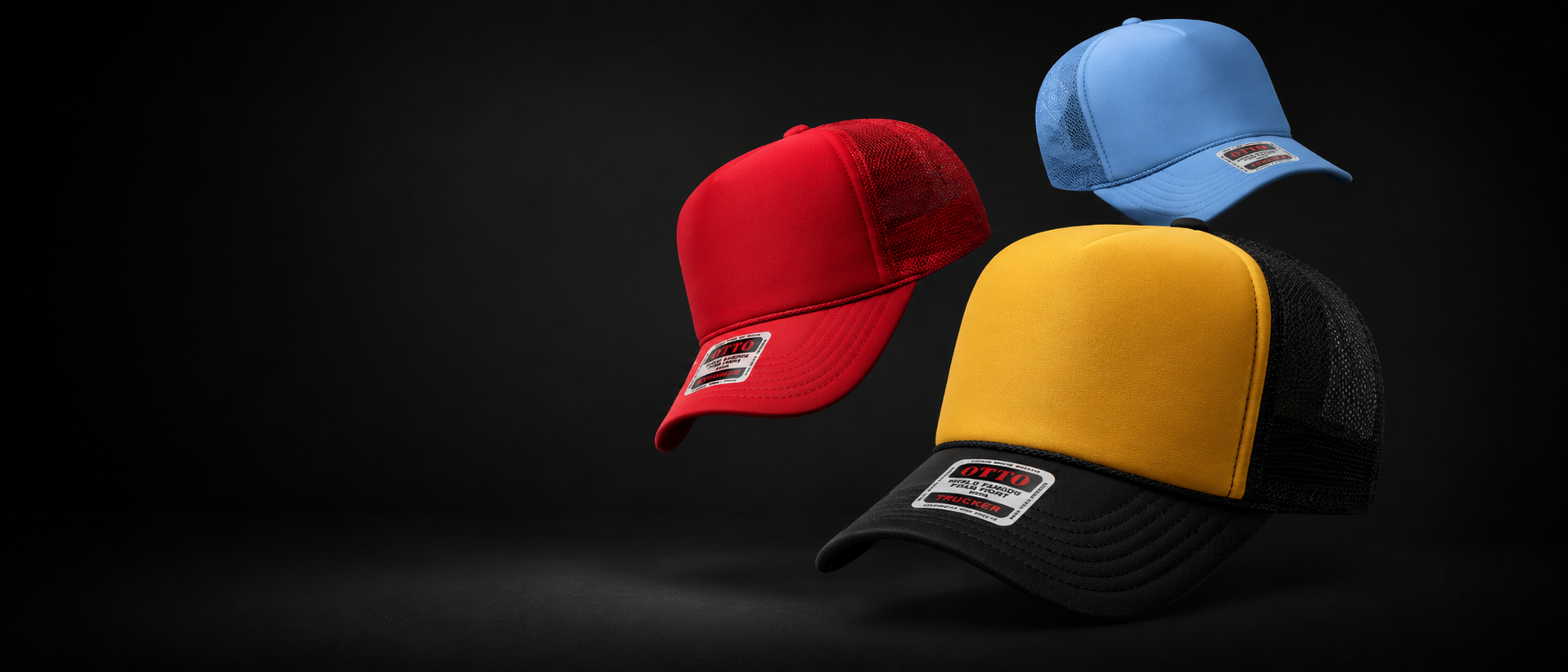 Foam front mesh back trucker hat