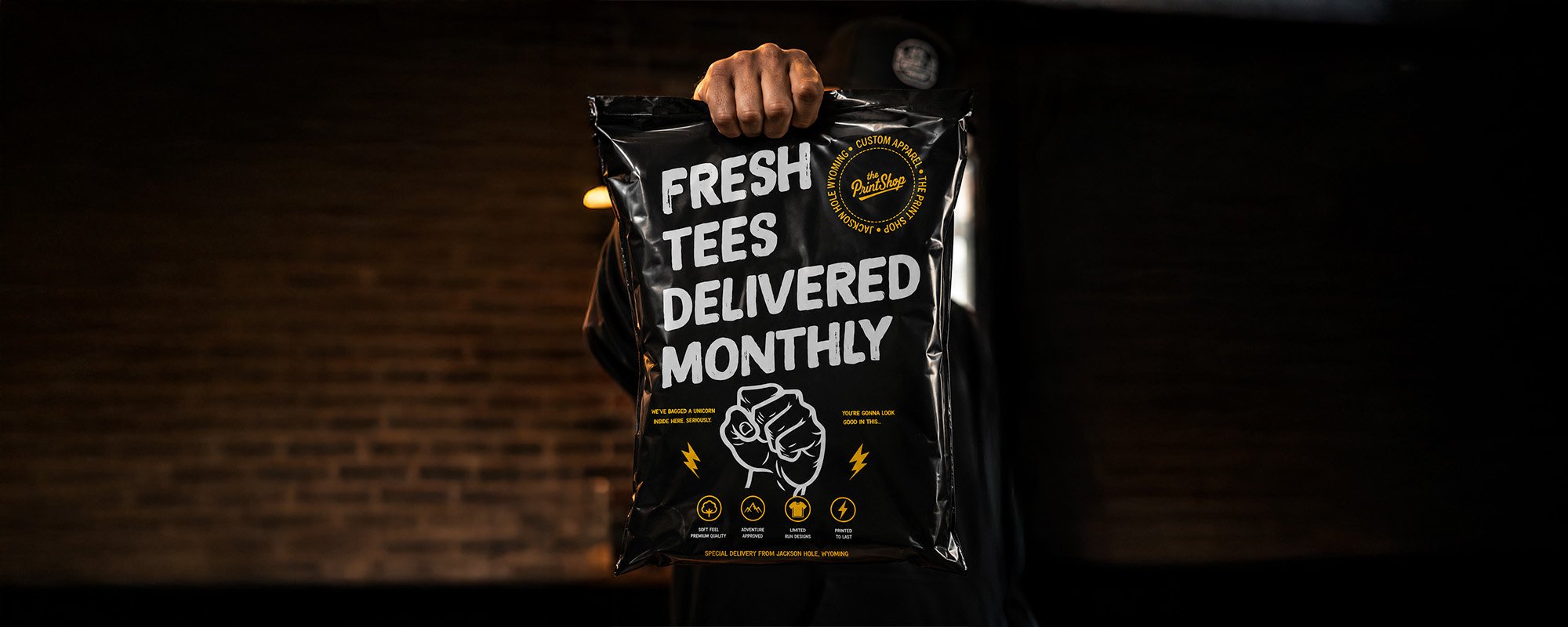 Fresh tee graphic for the monthly tee subscription