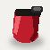 Red aluminum brim clip